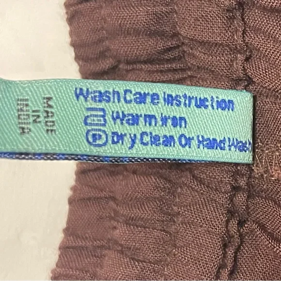 Chic Brown Wide-Leg Pants with Gold design - Picture 6 of 10